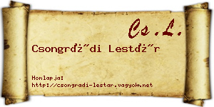 Csongrádi Lestár névjegykártya